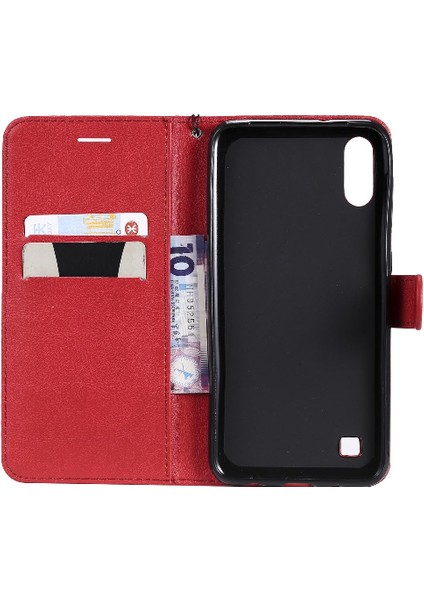Kart Yuvası ile Samsung Galaxy M10 Için Flip Case Iş Cüzdan Telefon Kılıfı (Yurt Dışından)
