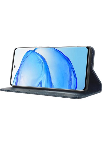Vivo V25 Pro Manyetik Kapatma Pu Deri Cüzdan Için Kılıf (Yurt Dışından)