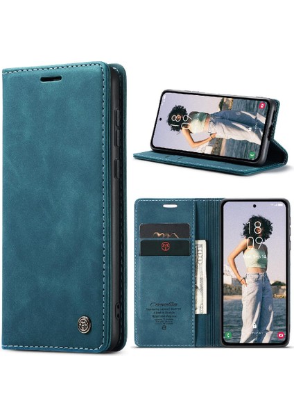 Samsung Galaxy Galaxy 5g Için Flip Case Vintage Pu Deri Cüzdan Flip Folio (Yurt Dışından)