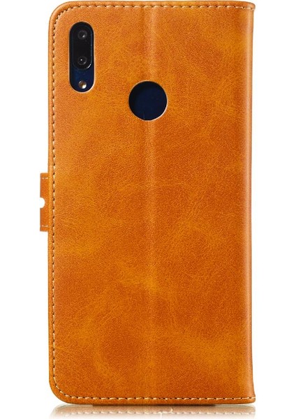 Cüzdan Kılıf Için Huawei Huawei 2019 Kabartmalı Kart Tutucu Tüm Yuvarlak Koruma (Yurt Dışından)