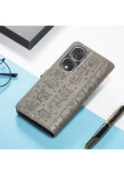 Huawei Onur 80 Pro Karikatür Hayvanlar Için Kılıf Kısa Kayış Kapak Kılıfı (Yurt Dışından)