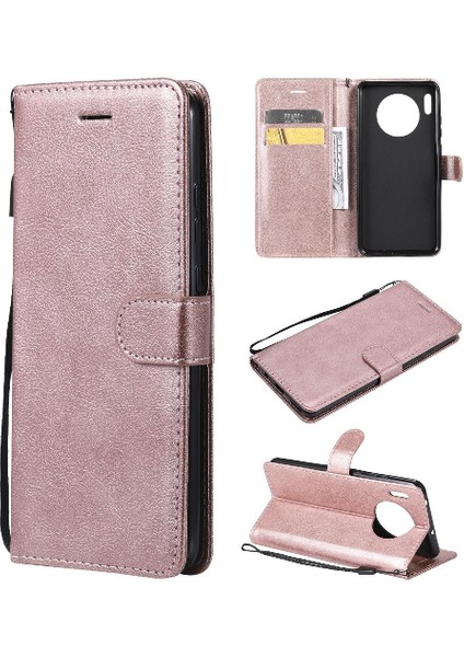 Mellow Mall Huawei Mate 30 Iş Cüzdan Telefon Kılıfı Için Flip Case Klasik Katı ile (Yurt Dışından)