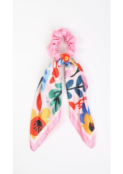 Çiçek Desenli Pembe Saç Tokası
