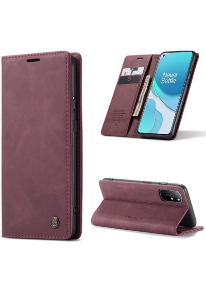 Oneplus 8t Manyetik Kapatma Darbeye Vaka Kart Yuvası Pu Için Flip Case (Yurt Dışından) fiyatları