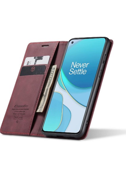Oneplus 8t Manyetik Kapatma Darbeye Vaka Kart Yuvası Pu Için Flip Case (Yurt Dışından) modelleri