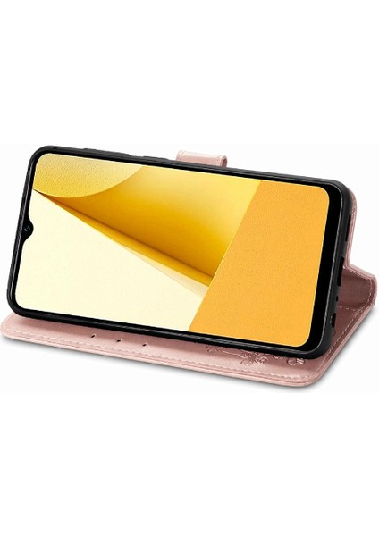 Vivo Y16 Flip Kapak Için Kılıf Zarif Iş Kısa Kayış Deri Kılıf (Yurt Dışından)