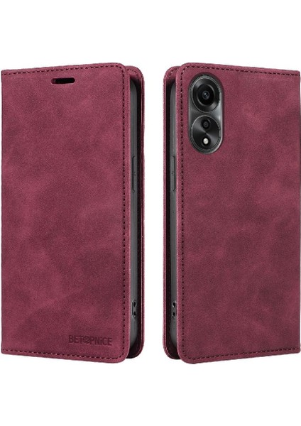 Oppo A78 4g Için Kılıf Folio Cüzdan Manyetik Koruyucu Pu Deri (Yurt Dışından)