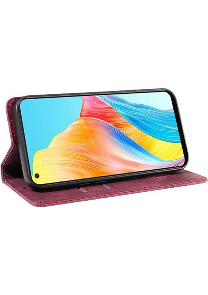 Oppo A78 4g Için Kılıf Folio Cüzdan Manyetik Koruyucu Pu Deri (Yurt Dışından) modelleri