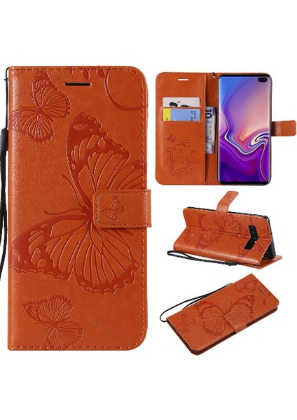 Samsung Galaxy S10 Artı Kart ile Pu Deri Darbeye Kapak (Yurt Dışından)