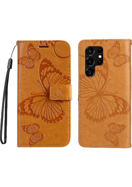 Samsung Galaxy S22 Uitra Flip Kickstand Darbeye Kapak Manyetik (Yurt Dışından)