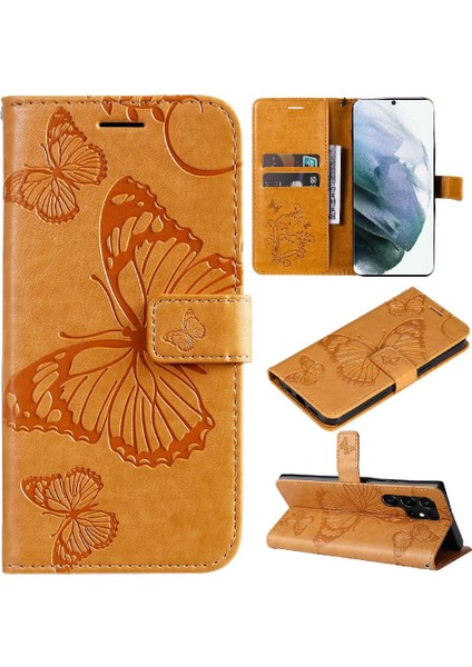 Samsung Galaxy S22 Uitra Flip Kickstand Darbeye Kapak Manyetik (Yurt Dışından)