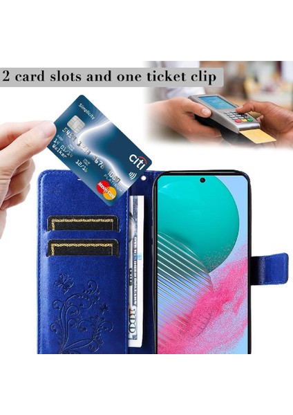 Samsung Galaxy M54 Flip Kickstand Için Kılıf Kart Yuvası Standı ile Darbeye (Yurt Dışından) modelleri