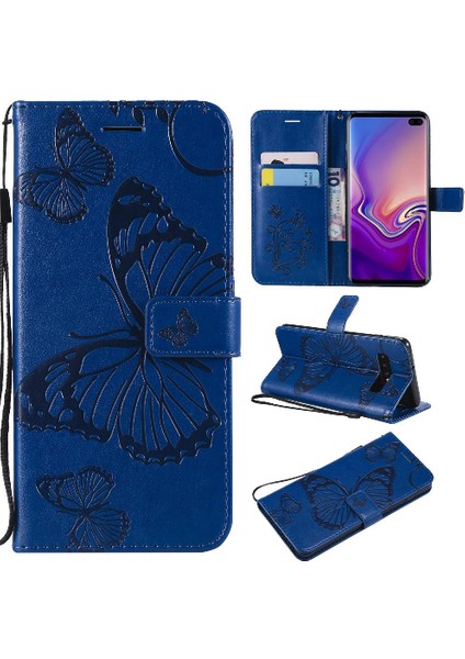 Samsung Galaxy S10 Artı Kart ile Pu Deri Darbeye Kapak (Yurt Dışından)