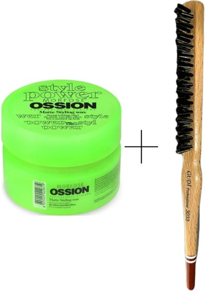 Professional 3033 Topuz Fırçası x Mat Wax Ikili Set