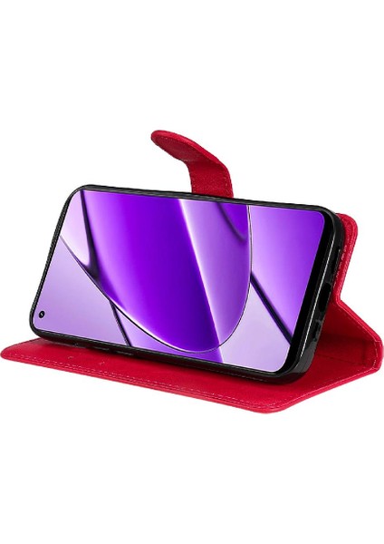 Realme 11 Için Flip Case 4g Klasik Düz Renk ile Yüksek Kaliteli Deri (Yurt Dışından)