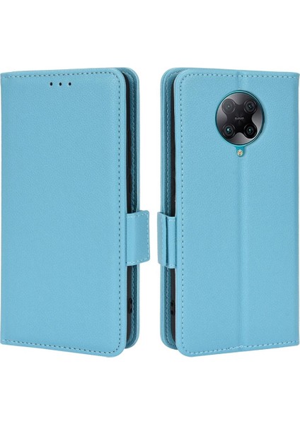 Xiaomi Poco F2 Pro Yan Toka Kart Yuvaları Tutucu Pu Deri Kılıf (Yurt Dışından)