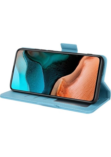 Xiaomi Poco F2 Pro Yan Toka Kart Yuvaları Tutucu Pu Deri Kılıf (Yurt Dışından)