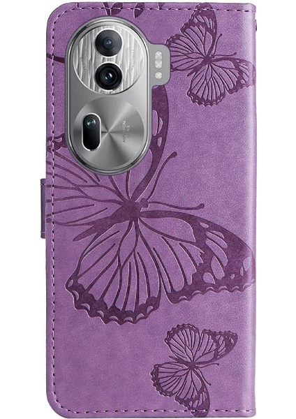 Kart Yuvası Standı Manyetik Kapak Kapak Pu ile Oppo Oppo 11 Pro 5g Için Kılıf (Yurt Dışından)
