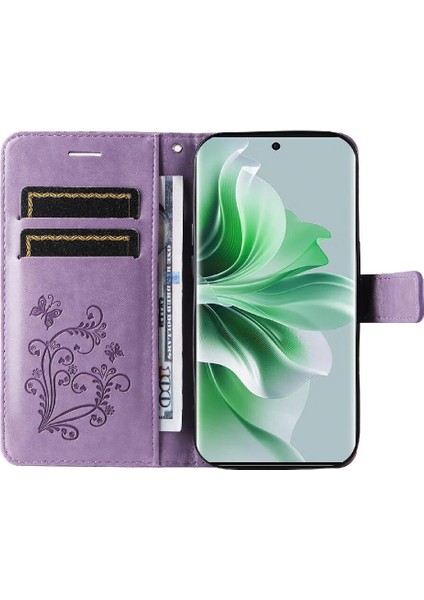 Kart Yuvası Standı Manyetik Kapak Kapak Pu ile Oppo Oppo 11 Pro 5g Için Kılıf (Yurt Dışından)