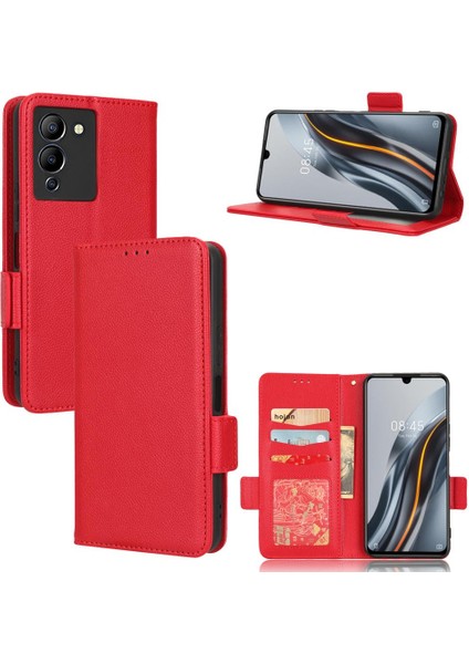 Infinix Not 12 G96 Kart Yuvaları Için Kılıf Tutucu Cüzdan Manyetik Pu Deri (Yurt Dışından)