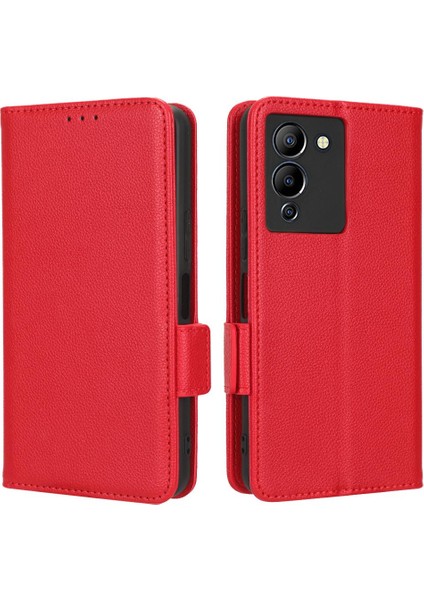 Infinix Not 12 G96 Kart Yuvaları Için Kılıf Tutucu Cüzdan Manyetik Pu Deri (Yurt Dışından)
