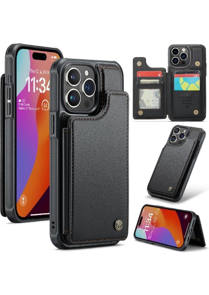 IPhone 15 Pro Max Ince Darbeye Dayanıklı Durumda Kart Tutucu (Yurt Dışından)