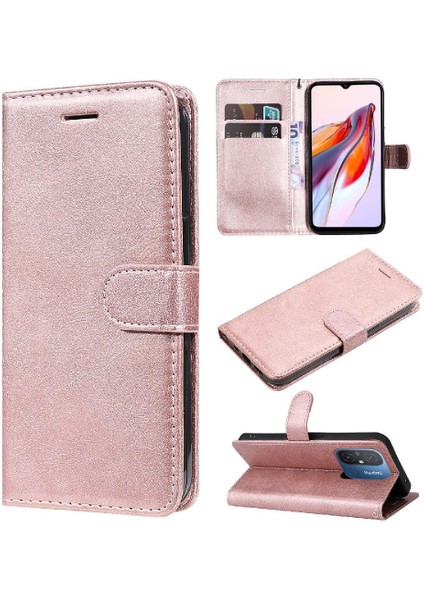 Xiaomi Redmi Için Flip Case 11A 4g Klasik Düz Renk Iş Cüzdan Kılıf (Yurt Dışından)