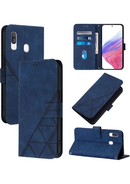 Samsung Galaxy A40 Pu Deri Cüzdan Kapak Kredi Kartı Tutucu (Yurt Dışından)
