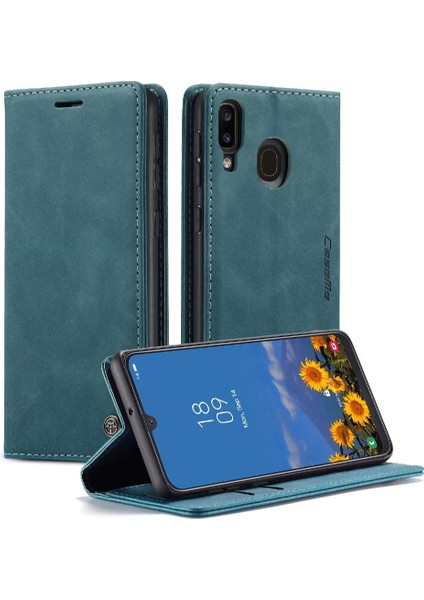 Samsung Galaxy A40 Vintage Pu Deri Cüzdan Manyetik Kılıf Için Flip Case (Yurt Dışından)