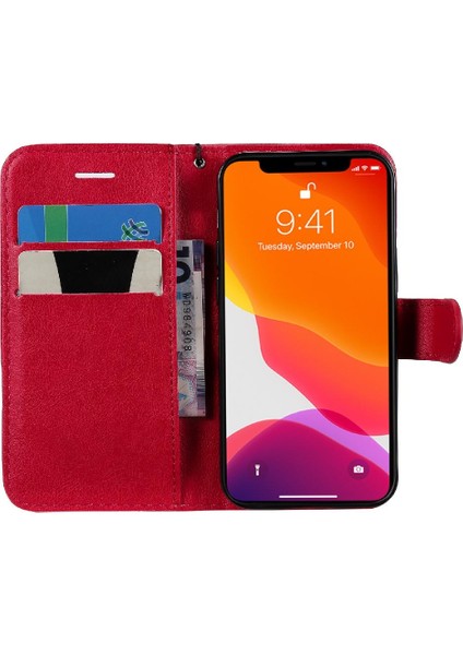 Kart Yuvası ile iphone 13 Mini Için Flip Case Iş Cüzdan Telefon Kılıfı (Yurt Dışından)