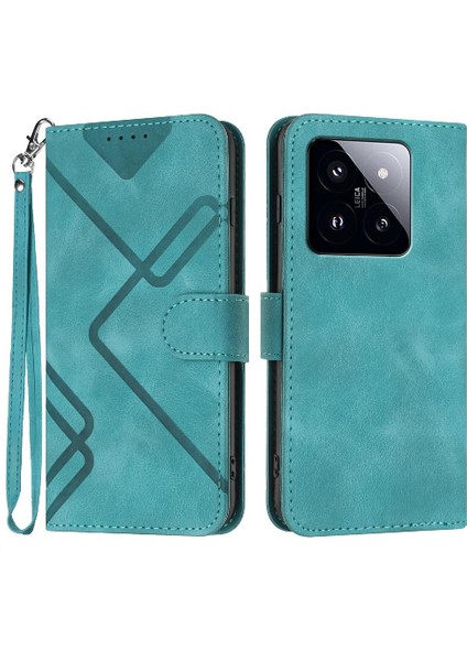 Xiaomi 14 Pro Pu Deri Manyetik Kapak Çevirin Cüzdan Kart ile (Yurt Dışından)