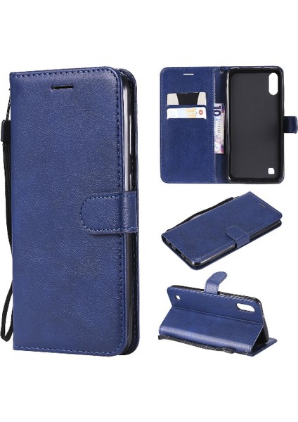 Kart Yuvası ile Samsung Galaxy M10 Için Flip Case Iş Cüzdan Telefon Kılıfı (Yurt Dışından)