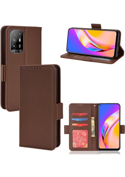 Oppo Oppo 5z Cüzdan Manyetik Yan Toka Pu Deri Kart Yuvaları Için Kılıf (Yurt Dışından)