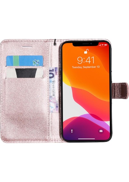 Iphone 13 Pro Için Flip Case Yüksek Kalite Deri Klasik Düz Renk Telefon (Yurt Dışından)