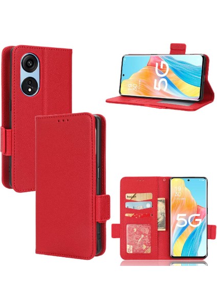 Oppo Için Kılıf Oppo 8t 5g Pu Deri Manyetik Kart Yuvaları Tutucu Cüzdan Yan (Yurt Dışından)