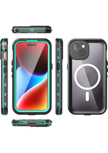 Iphone 15 Için Kılıf 12FT Askeri Darbeye Dayanıklı Ekran Koruyucu Manyetik (Yurt Dışından)