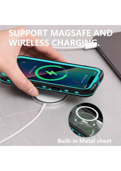 Iphone 14 Için Kılıf Artı Ekran Koruyucu Su Geçirmez IP68 Tam Inşa (Yurt Dışından)