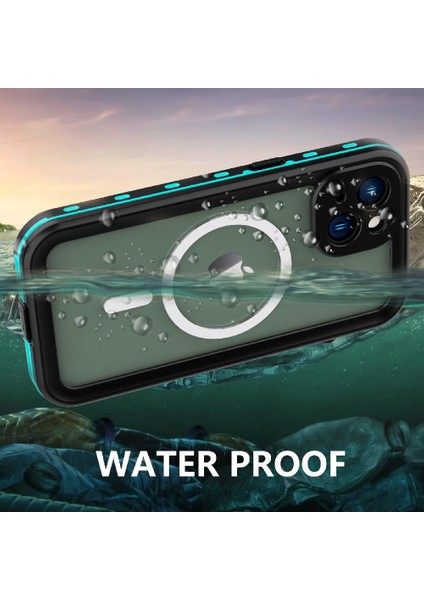Iphone 14 Için Kılıf Artı Ekran Koruyucu Su Geçirmez IP68 Tam Inşa (Yurt Dışından)