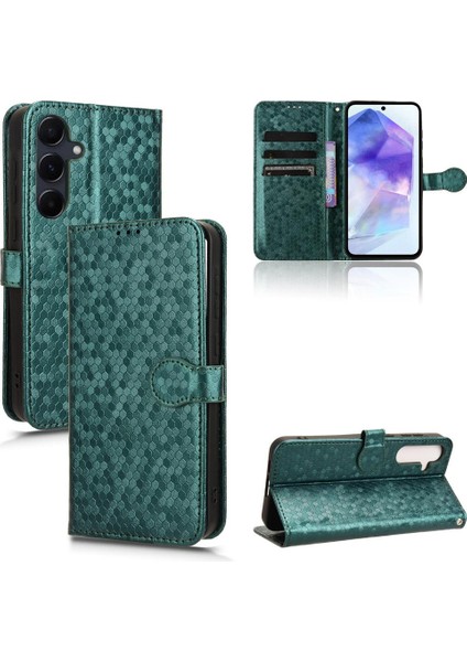 Samsung Galaxy A35 5g Manyetik Toka Geometrik Desen Deri (Yurt Dışından)