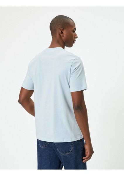 4SAM10915HK 624 Mavı Erkek Jersey Kısa Kollu T-Shırt fırsatları