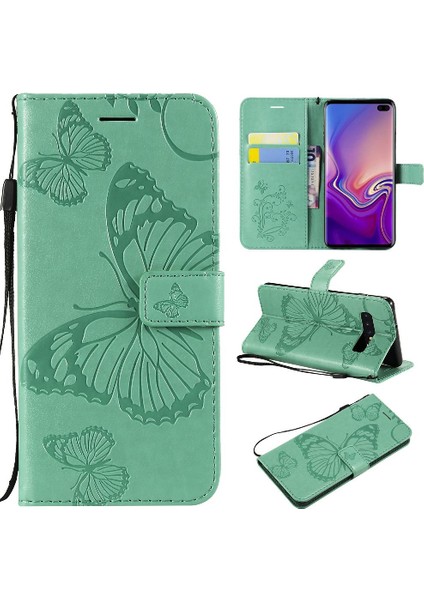 Samsung Galaxy S10 Artı Kart ile Pu Deri Darbeye Kapak (Yurt Dışından)