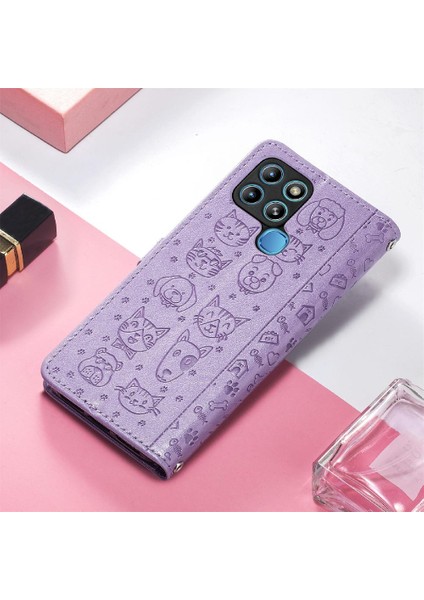 Infinix Akıllı 6 Kılıf Için Kılıf Kısa Kayış Karikatür Hayvanlar Flip (Yurt Dışından)