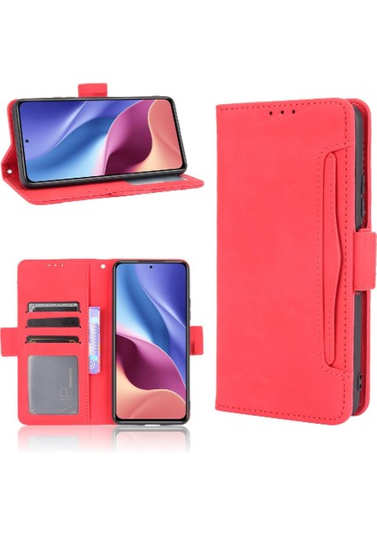 Xiaomi Poco F3 Ayarlanabilir Ayrılabilir Kart Tutucu Manyetik Kapatma Deri Cüzdan Kapak (Yurt Dışından)