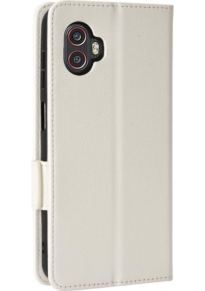 Samsung Galaxy Xcover6 Pro Pu Deri Manyetik Kart Yuvaları Tutucu (Yurt Dışından)