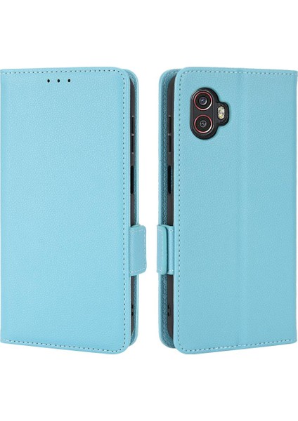 Samsung Galaxy Xcover6 Pro Pu Deri Manyetik Kart Yuvaları Tutucu (Yurt Dışından)