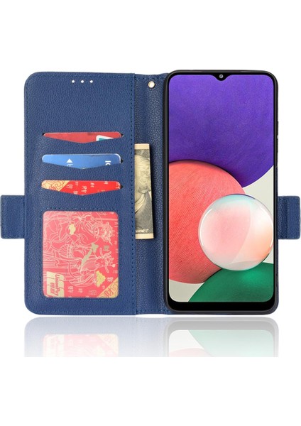 Samsung Galaxy A22 5g Için Kılıf Kart Yuvaları Tutucu Pu Deri Cüzdan Yan (Yurt Dışından) modelleri