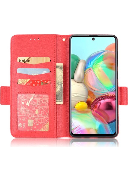 Samsung Galaxy A71 4g Pu Deri Cüzdan Kart Yuvaları Tutucu Yan (Yurt Dışından)