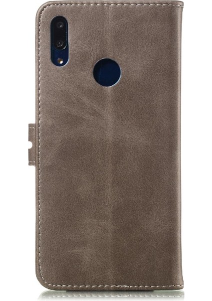 Cüzdan Kılıf Için Huawei Huawei 2019 Kabartmalı Kart Tutucu Tüm Yuvarlak Koruma (Yurt Dışından)