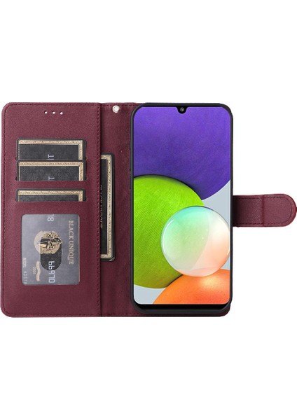Samsung Galaxy A22 4g Için Flip Case Basit Iş Kapak Deri (Yurt Dışından) modelleri
