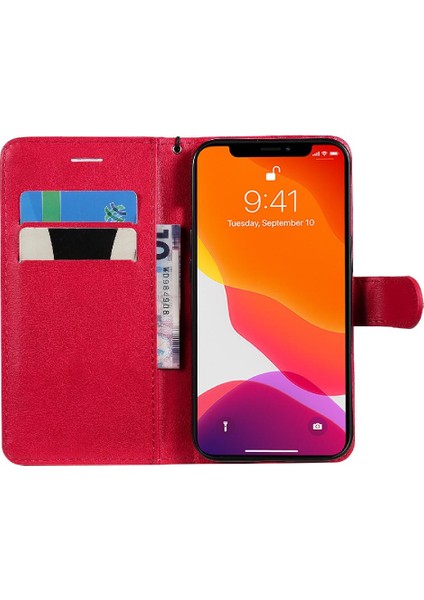 Kart Yuvası Iş Cüzdan ile iphone 14 Klasik Düz Renk Için Flip Case (Yurt Dışından) indirimleri